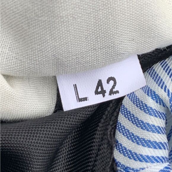 Tommy 100% Wool Pinstriped Two Button Blazer Suit Sport Coat Men’s size L 42 - Picture 14 of 15